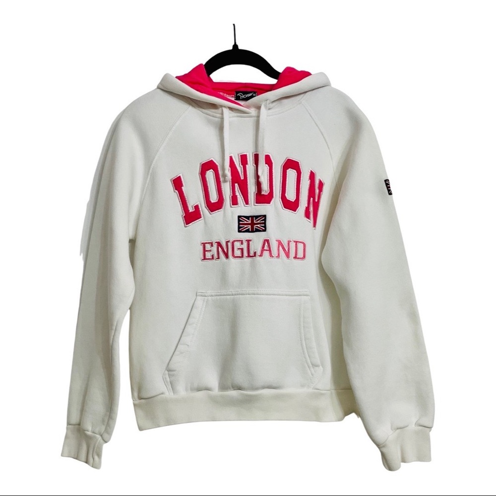 NAS London England White and Pink Sweatshirt - Picture 2 of 7